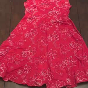 Rare Editions Red Floral Kids Dress